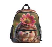 GAIREG Cute Hedgehog - Mochila colorida para niños pequeños con etiqueta de nombre, mochilas para niños, Lindo erizo colorido, 3-5 Years, Lindas mochilas