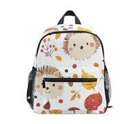 GAIREG Cute Hedgehog - Mochila escolar para niños pequeños con etiqueta de nombre, color blanco, Lindo erizo blanco, 3-5 Years, Lindas mochilas