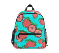 GAIREG Linda mochila para niñas pequeñas con etiqueta de nombre, mini mochilas escolares para niños, bolsa de viaje, color turquesa, Linda turquesa melocotón, 3-5 Años, Lindas mochilas