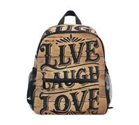 GAIREG Live Laugh Love Print - Mochila para niño pequeño con etiqueta de nombre, mochila de viaje para niños pequeños, Estampado Live Laugh Love, 6-8 Years, Lindas mochilas