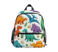 GAIREG - Mochila colorida con etiqueta de nombre, 3 a 8 años, Dinosaurios coloridos 3, S