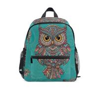 GAIREG Mochila con diseño de búho de mandala para niñas y niños, mini mochila de viaje con etiqueta de nombre, mochilas escolares para niños, Mandala Owl, 6-8 Years, Lindas mochilas