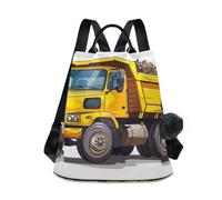 GAIREG Mochila de ciervo ligera colorida para mujer, antirrobo, mochila de moda, bolsa de viaje y senderismo, Camión volquete amarillo