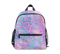 GAIREG - Mochila para niña pequeña con etiqueta de nombre, mini mochilas de jardín de infantes, diseño de leopardo pastel, Manchas de leopardo pastel, 3-5 Años