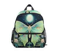 GAIREG Moon Celestial Butterfly Bloom Mochila para niños pequeños, mochila de viaje pequeña con etiqueta de nombre para niños pequeños, Moon Celestial Butterfly Bloom, 3-5 Years, Lindas mochilas