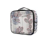 GAIREG Mushrooms Rainbow Eyes Travel Makeup Bag Organizer Portable Cosmetic Case with Adjustable Dividers, Patrón de dibujo de flores vintage
