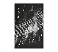 GAIREG Music Notes - Paños de cocina absorbentes para secar la cocina, 28 x 18 pulgadas, color negro, juego de 6