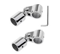 GaiRen Bimini Top Mandíbula Slide Eye End Cap Marine Boat Hardware Heavy Dudy Bimin Top Hardware 316 Acero inoxidable se adapta a tubos redondos de 2 pares
