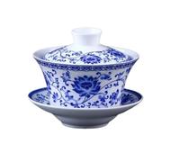 Gaiwan De Porcelana Azul Y Blanca Pintada A Mano, Juego Té Kung Fu, Taza, Cuenco For Viajes, Hervidor Fácil, 200ml, 300ml La Elegancia Es Atemporal(200ml)