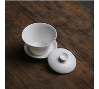 Gaiwan - Tureen de porcelana blanca sólida de 50 ml con tapa para té
