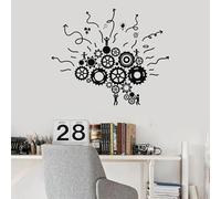 GAIZHEWO Engranaje Creativo Cerebro Vinilo Etiqueta de la Pared Cerebro Lugar de Trabajo Oficina de Negocios Estudio Habitación de niños Mural extraíble