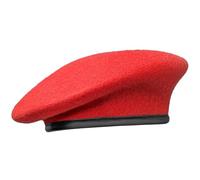 Gajaous Boinas Militares británicas con Banda para el Sudor de Cuero, Boina de Lana del ejército Ajustable para Hombres y Mujeres