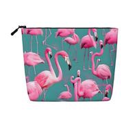 GaJher A flock of flamencos - Bolsa de maquillaje de cáñamo falso, tu solución de un solo paquete para artículos de tocador de viaje y almacenamiento diario de cosméticos, bolsa con cremallera, negro,