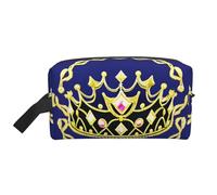 GaJher - Estuche de maquillaje de viaje grande reutilizable con estampado de diadema de fantasía, organizador portátil para maquillaje, esenciales diarios, blanco, talla única, blanco, talla única