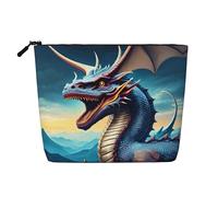 GaJher Roaring Dragon - Bolsa de maquillaje de cáñamo falso, tu solución de un solo paquete para artículos de tocador de viaje y almacenamiento diario de cosméticos, bolsa con cremallera, negro, talla