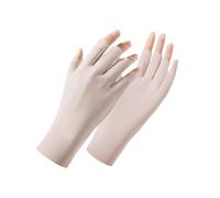 GAJUS 1 par de guantes sin dedos, guantes de protección solar para mujer, protección UV, seda fresca, guantes, protección solar, guantes de conducir, unisex, aptos para actividades al aire libre