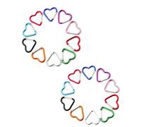 GAJUS 15 Piezas Mosquetones en Forma de Corazón, Ganchos y Llaveros Pequeños Coloridos para Viajes, Equipaje, Mochilas, Bolsas y Manualidades (150-200 Caracteres)