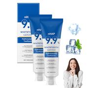 GAJUS 2Pcs Pasta de dientes de hidroxiapatita, reparación de dientes, desensibilización, sabor a menta natural para fortalecer el esmalte dental, mantener la salud bucal