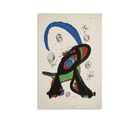 GAJUST Póster abstracto grotesco de Joan Miro BON COP...DE LLUNA, lienzo impreso, pintura decorativa, sin marco, 60 x 90 cm