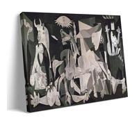 GAJUST Póster artístico de Guernica Picasso de 1937 Guernica, una obra de arte representa el sufrimiento y el dolor, un argumento directo, póster artístico impreso en lienzo; marco; 12 x 18 pulgadas