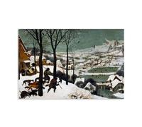 GAJUST Póster Cazadores en la nieve Cazadores en la nieve pintado por Pieter Bruegel The Elder en 1565, póster de arte en lienzo; sin marco; 20 x 30 pulgadas (50 x 75 cm)