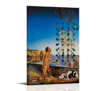 GAJUST Póster de autorretrato de Salvador Dalí, autorretrato del maestro Salvador Dali, un hermoso y espectacular, póster artístico en lienzo; marco; 20 x 30 pulgadas (50 x 75 cm)