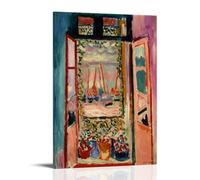 GAJUST Póster de ventana abierta de Matisse pintado por Henri Matisse en 1905, póster artístico en lienzo; marco; 20 x 30 cm