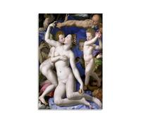 GAJUST Póster de Venus Cupido Folly And Time Venus, Cupido, Locura, y tiempo pintado por Agnolo Bronzino Circa 1545, póster de arte en lienzo; sin marco; 16 x 24 pulgadas (40 x 60 cm)