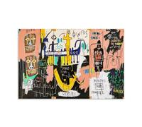 GAJUYL Jean-Michel Basquiat - Póster de la historia del pueblo negro, serie de graffiti, póster de arte callejero, lienzo impreso, pintura decorativa, sin marco, 50 x 75 cm