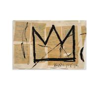 GAJUYL Jean-Michel Basquiat - Póster de la serie de arte de graffiti de corona, arte callejero, lienzo impreso, pintura decorativa, sin marco; 60 x 90 cm