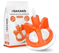 Gakago Sistema de nivelación de baldosas Juego de 300 piezas 1 mm - Ayuda a la colocación para un patrón de juntas perfecto - Gama superior para grosores de baldosa de 3-18 mm