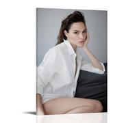 Gal Gadot - Lienzo impermeable para pared, impresión HD resistente a los rayos UV, adecuado para salas de estar y pasillos, ideal para regalo, estilo marco de 20 x 30 cm