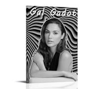 Gal GadotArt - Pintura decorativa impermeable y resistente a las manchas, sala de estar, estudio, cafetería, pintura de pared, instalación gratuita, fácil de limpiar, opción de regalo, estilo marco