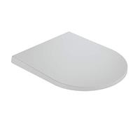 Gala Coral- Asiento para Inodoro, con Caída Amortiguada, Incluye Kit de Fijación y Bisagras de Acero Inoxidable, Color Blanco Brillo, Medidas 36 x 3 x 42 cm - Modelo G5169601