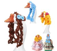 Gala de revestimiento de vestuario de ganso de jardín, capucha trenzada dulce, sombrero de jardín juguetón | Diseño animado de formación de carácter, tela suave, colección de gansos, piscina al aire l