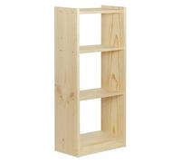 Gala Estantería de madera (Al x An x Pr: 120,7 x 49,6 x 25 cm, Capacidad de carga por balda: 100 kg, Número de baldas: 4 ud., Atornillado, Natural)