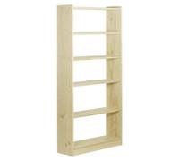 Gala Estantería de madera (Al x An x Pr: 184,7 x 79,6 x 25 cm, Capacidad de carga por balda: 100 kg, Número de baldas: 6 ud., Atornillado, Natural)