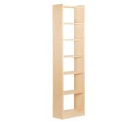Gala Estantería de madera (Al x An x Pr: 216,7 x 49,6 x 25 cm, Capacidad de carga por balda: 100 kg, Número de baldas: 7 ud., Atornillado, Natural)
