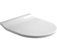 Gala Emma - Asiento para el Inodoro con Caída Amortiguada, Incluye Kit de Fijación y Bisagras de Acero Inoxidable, Color Blanco, Medidas 37.8 x 4.8 x 45.5 cm - Modelo G5166501