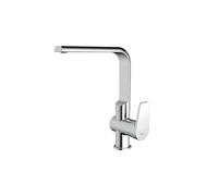 Gala Haza - Grifo para Cocina, Monomando, con Caño Giratorio, Diseño de Líneas Rectas y Curvas, Tecnología G Last, Enlaces Flexibles 3/8, Instalación Sencilla - Garantía de 5 Años