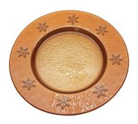 Gala&K | Caja de 6 bajoplatos de cristal | Colección COPO DE NIEVE | Redondos | Ø 33,5 cm.