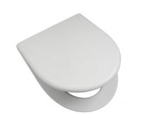 Gala Marina - Tapa y Asiento Fijo Inodoro - Forma D - Incluye Kit Fijación - Bisagras Acero Inoxidable - Fácil Limpieza - Color Blanco