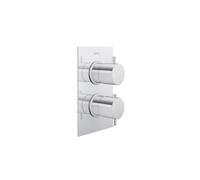 Gala T-947 - Monomando Ducha Termostato - Empotrado Baño - 2 Salidas - Control Preciso Temperatura - Incluye Kit Empotrado - Instalación Segura - Acabado Cromado
