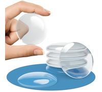 GALACE Tope de Puerta Autoadhesivo Blanco [12 unidades] - 40mm Topes de Puerta - Door Stopper Silencioso y Protector de Pared para Puertas, Muebles y Ventanas - Topes de Puertas de Suelo