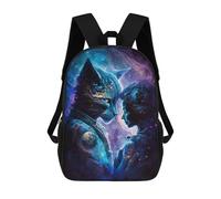 Galactic Cat And Woman Mochila Escolar, Mochila Informal, Mochila De Día, Mochila Escolar, Mochila De Trabajo, Mochila De Viaje Para Adolescentes, Niñas, Niños, Mujeres Y Hombres 17inch