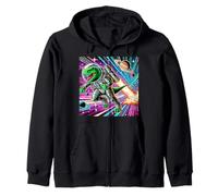 Galactic Dino Explorer irrumpió en el Cosmos Sudadera con Capucha