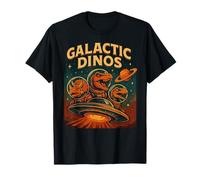 Galactic Dinosaurs Flying UFO in Outer Space Scene Camiseta