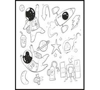 Galactic Doodle Adventures: A Fun Space-Themed Sketchbook for Kids to Draw Rockets, Aliens, and Endless Cosmic Creativity