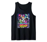 Galactic Funny Clash Space Cats Illustration Graphic Cartoon Camiseta sin Mangas