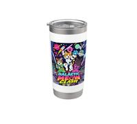 Galactic Funny Clash Space Cats Illustration Graphic Cartoon Vaso térmico de acero inoxidable de doble pared